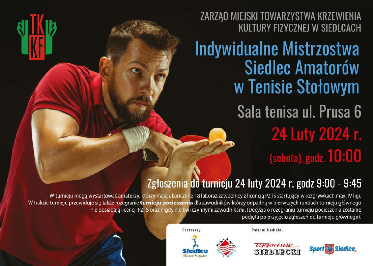 Sprawdź się w tenisie stołowym i zostań mistrzem Siedlec!