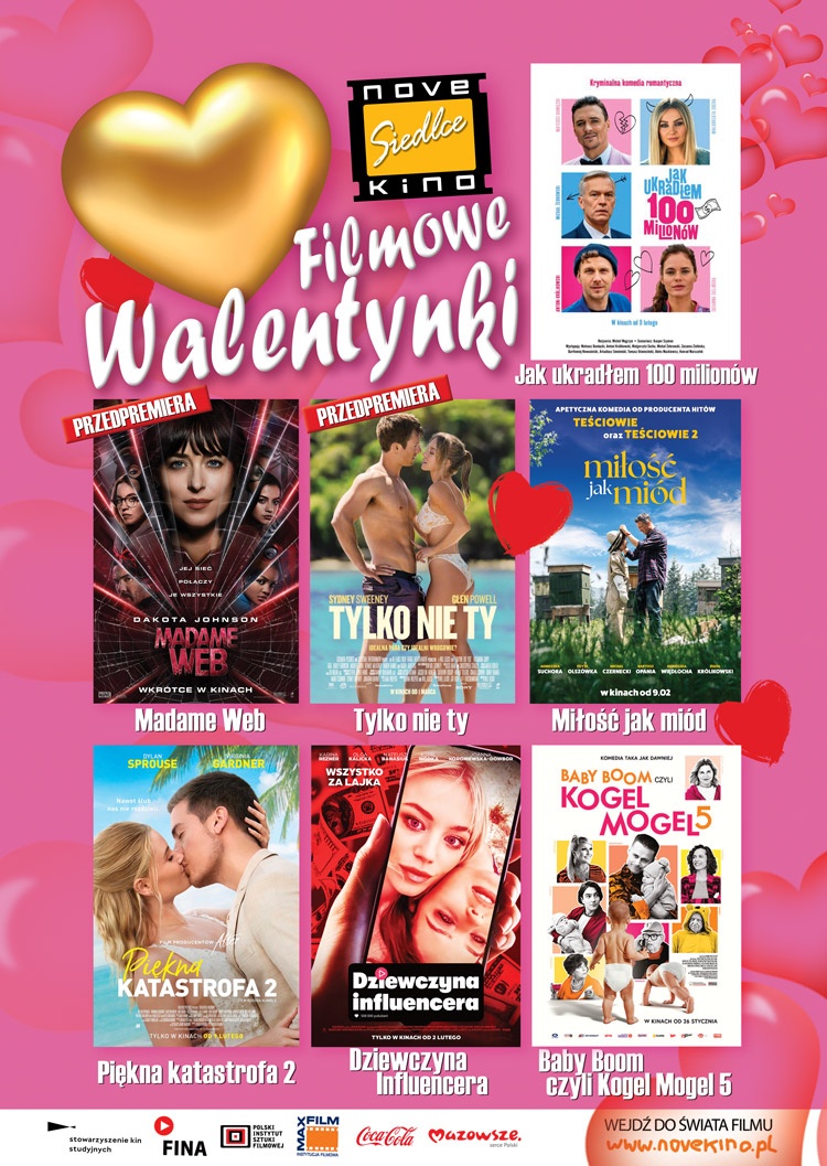 FILMOWE WALENTYNKI w Novekino Siedlce! 