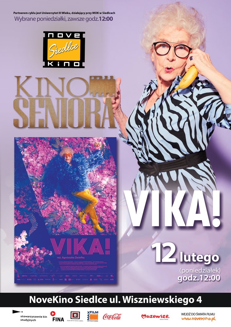 „VIKA!”  w ramach Cyklu Kino Seniora 12  lutego  o godzinie 12:00  w Novekino Siedlce!