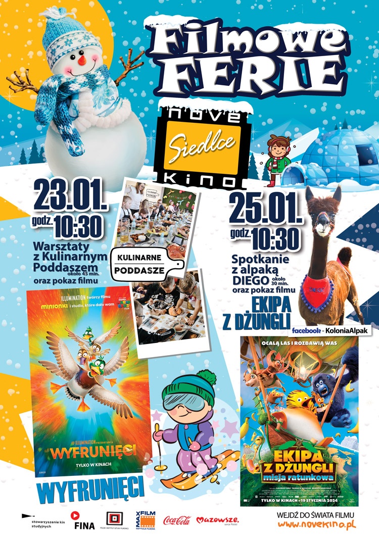 FILMOWE FERIE w Novekino Siedlce!