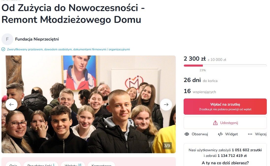 Wspomóż Centrum Duszpasterstwa Młodzieży w Siedlcach