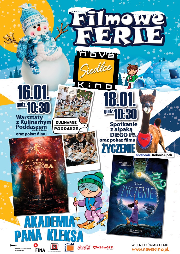 FILMOWE FERIE w Novekino Siedlce!