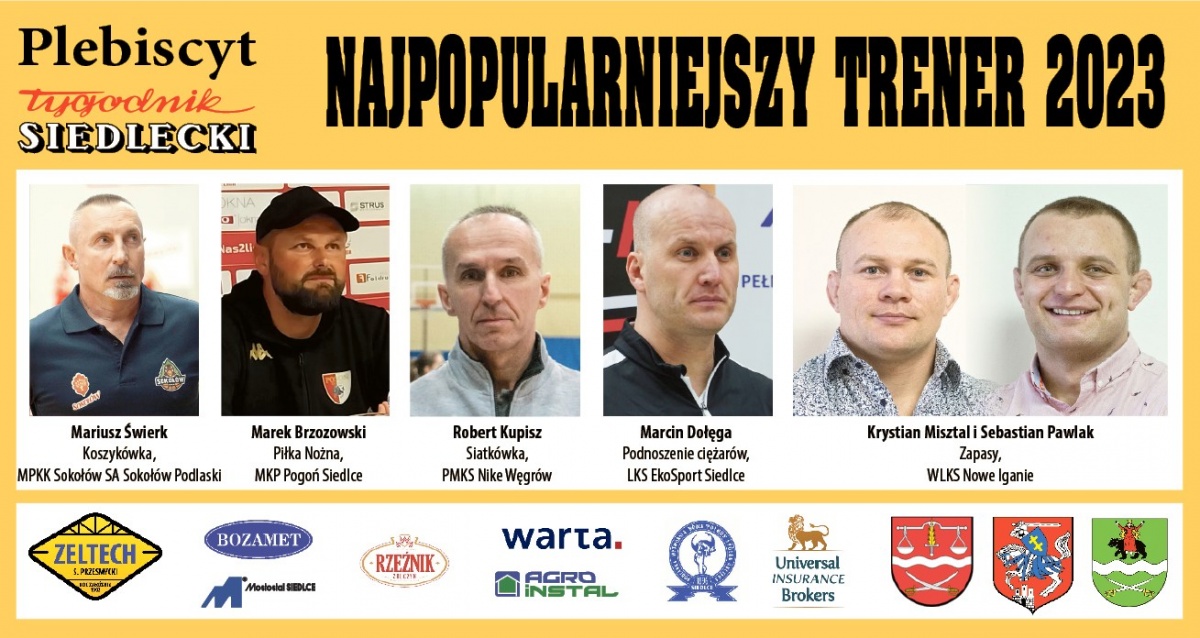 Plebiscyt „Tygodnika Siedleckiego” - wybieramy najpopularniejszego trenera 2023 roku!