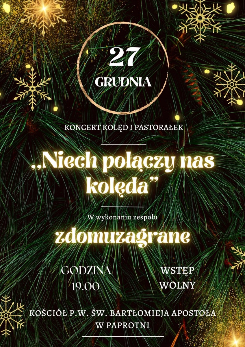 W Paprotni zaśpiewają kolędy