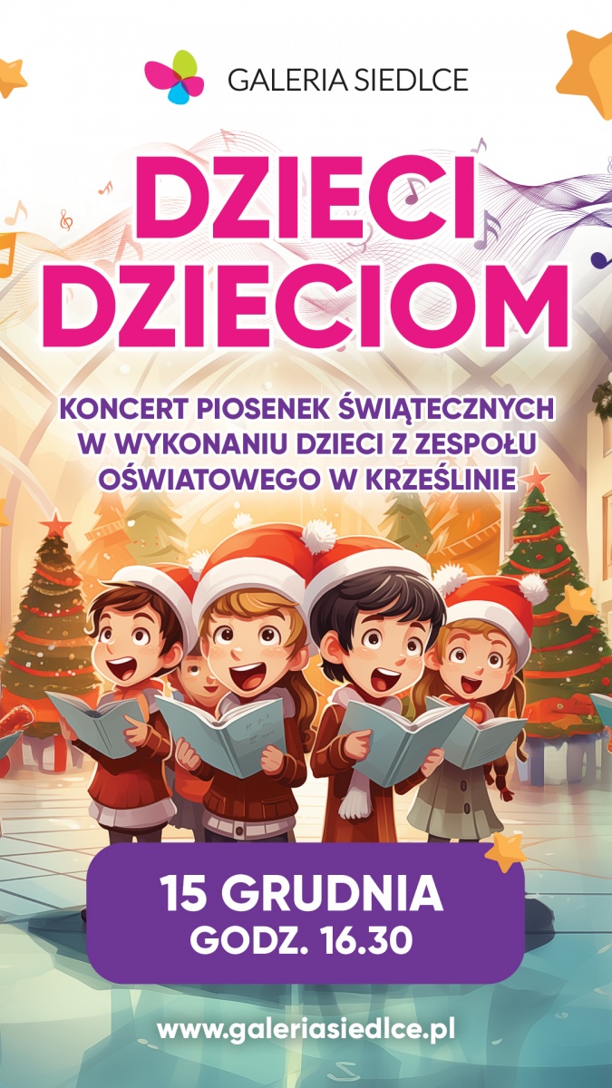Koncert świątecznych piosenek w Galerii Siedlce - zaśpiewają uczniowie Zespołu Oświatowego w Krześlinie