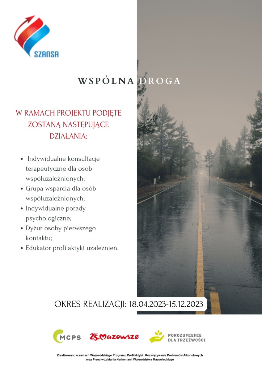 Projekt Wspólna Droga ze Stowarzyszeniem Szansa