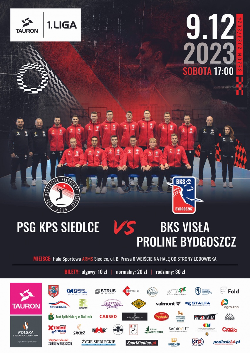 W sobotę mecz KPS Siedlce - BKS Visła Bydgoszcz