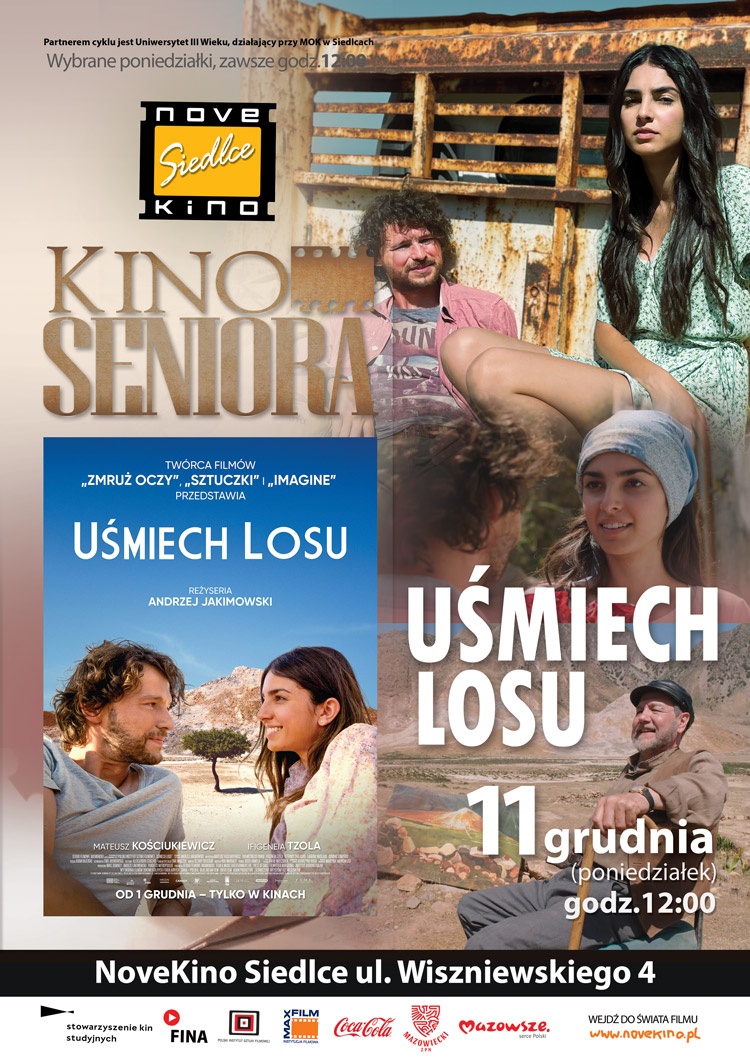 „UŚMIECH LOSU”  w ramach Cyklu Kino Seniora 11  grudnia  o godzinie 12:00  w Novekino Siedlce!