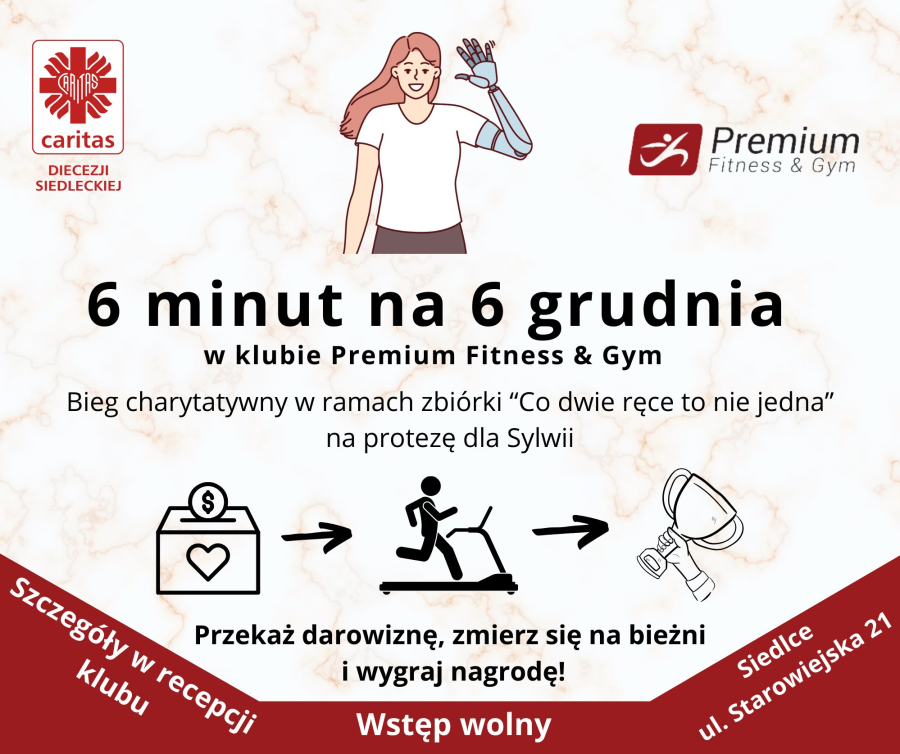 Siedlce: 6 minut na 6 grudnia - bieg charytatywny na zakup protezy dla Sylwii Łopackiej
