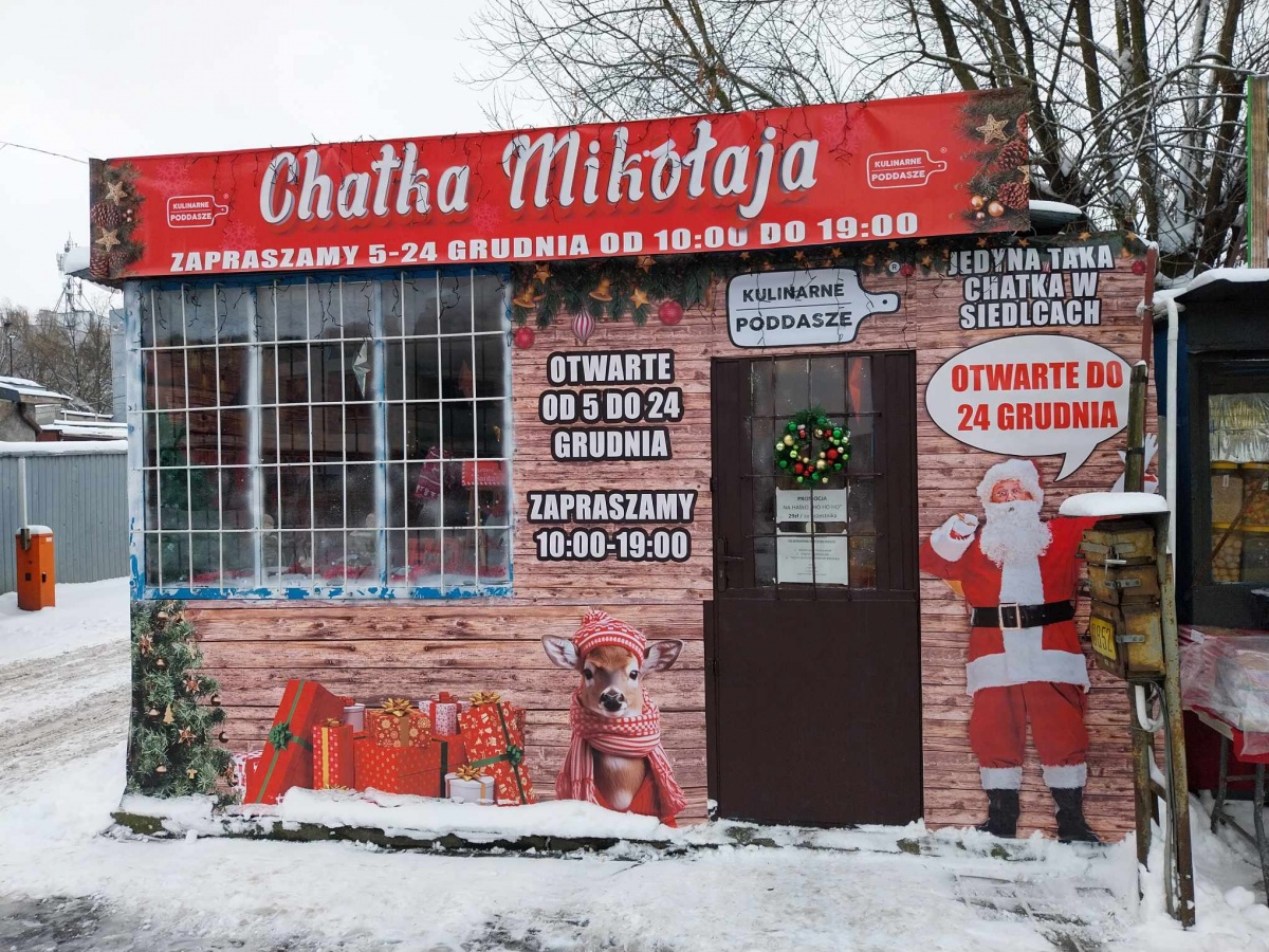 Chatka Mikołaja w Siedlcach - przyjdź, kup bombkę, a dochód wesprze Dom Dziecka w Kisielanach