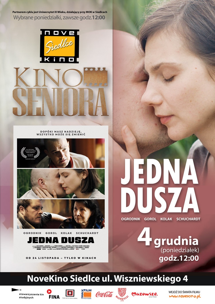 „JEDNA DUSZA”  w ramach Cyklu Kino Seniora 4 grudnia  o godzinie 12:00  w Novekino Siedlce!