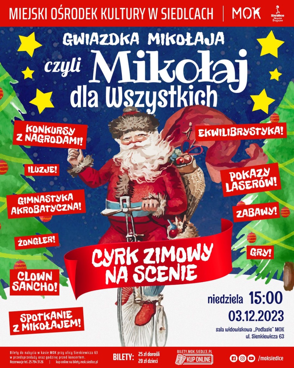 Spektakl familijny „Cyrk zimowy na scenie”