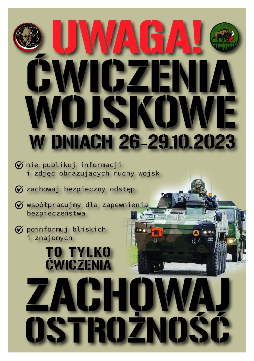 Wzmożony ruch pojazdów wojskowych i alerty RCB...
