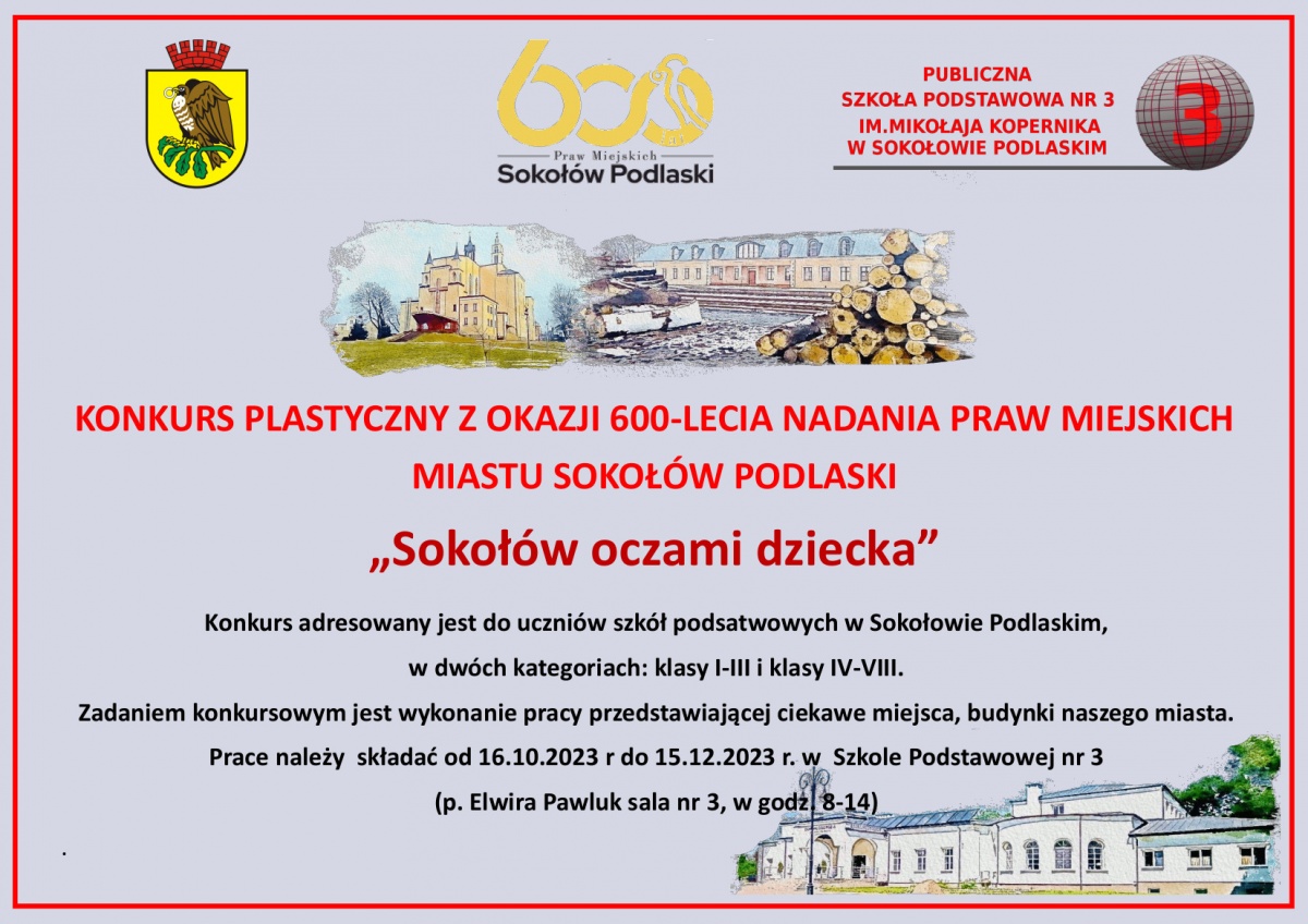 Konkurs plastyczny z okazji 600-lecia Sokołowa Podlaskiego