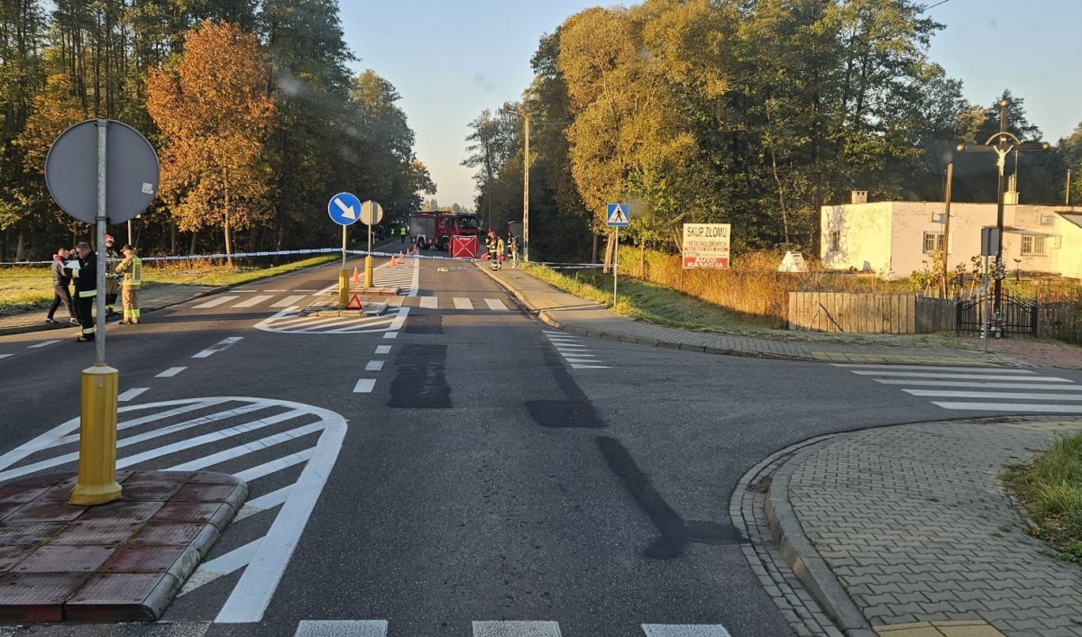Śmiertelne potrącenie nastolatka w gminie Dobre. Droga już przejezdna.