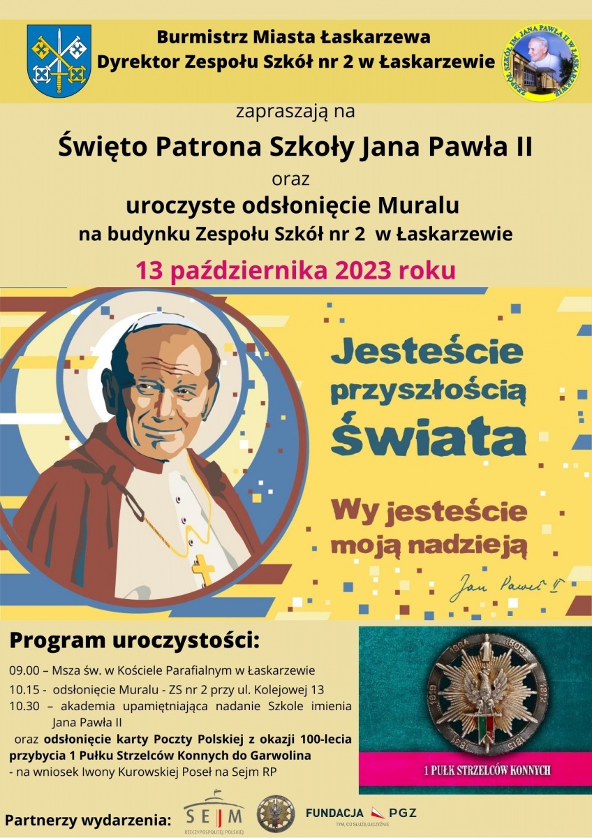 Odsłonięcie muralu papieża Jana Pawła II