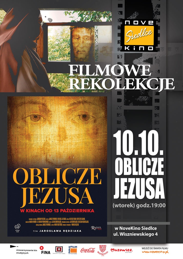 „OBLICZE JEZUSA” w ramach Cyklu: Filmowe Rekolekcje 10 października o  godz. 19:00  w Novekino Siedlce!