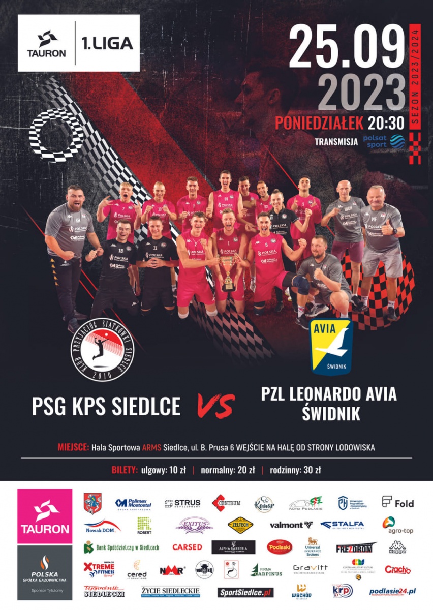 Domowa inauguracja PSG KPS Siedlce - obejrzyj mecz w hali lub przed telewizorem!