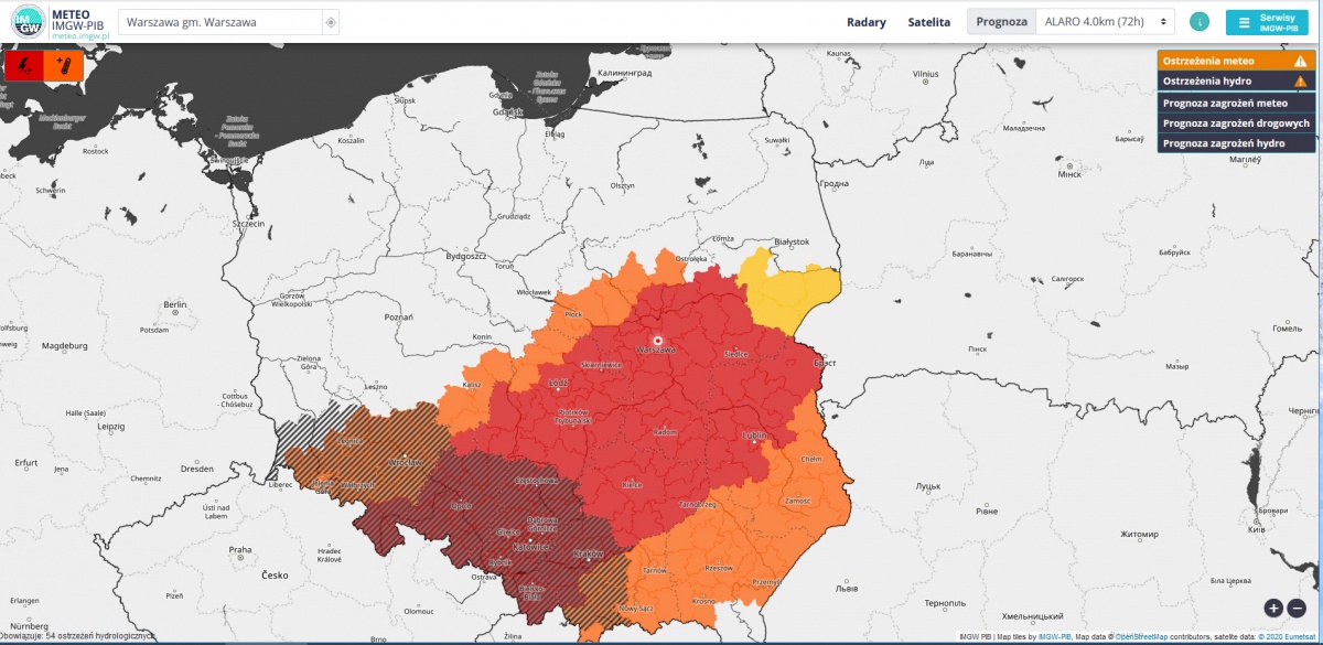 Uwaga - możliwe burze z gradem. IMGW wydało ostrzeżenia