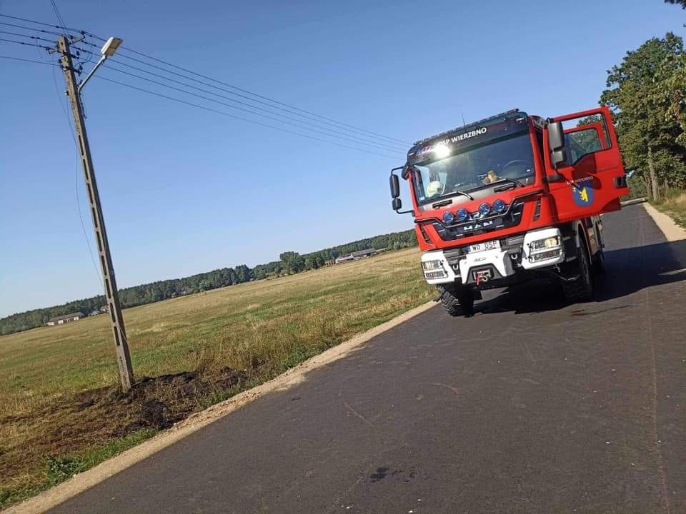 Gmina Wierzbno: Pożar trawy
