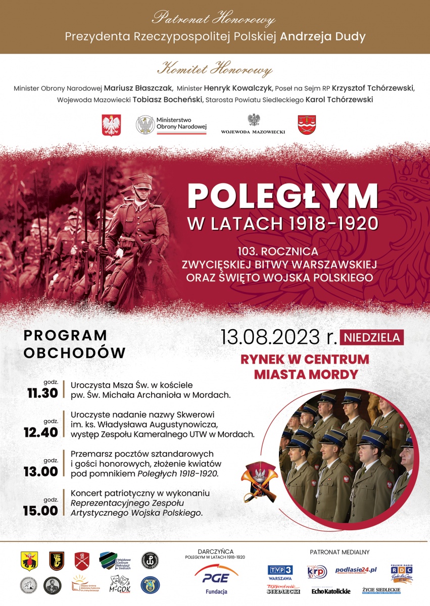 103. rocznica Bitwy Warszawskiej - Mordy oddadzą hołd bohaterom