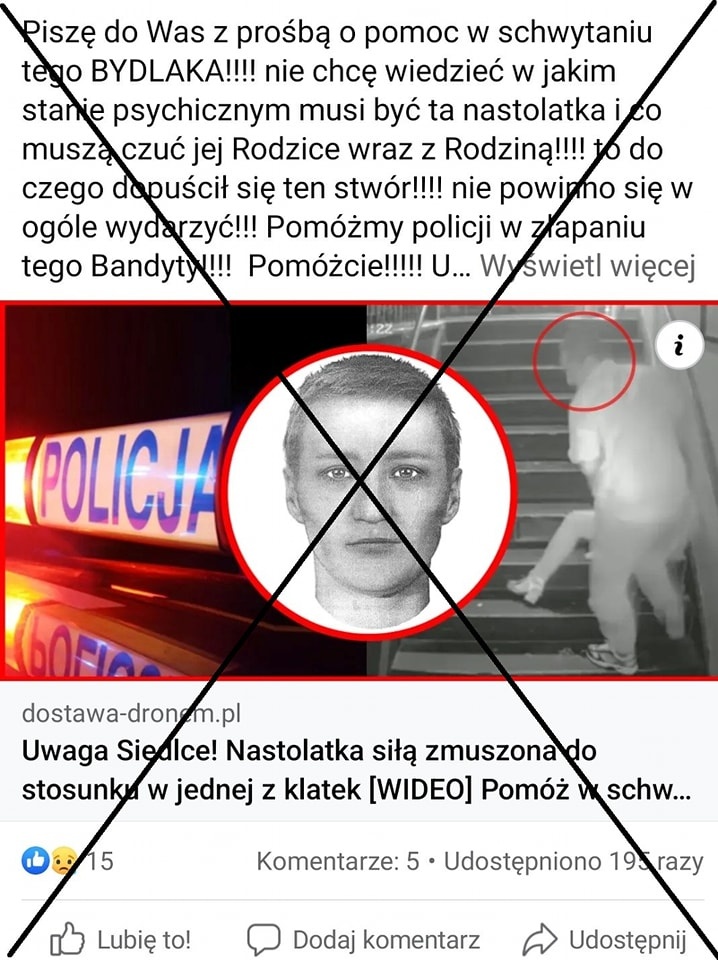 Uwaga! Policja nie potwierdza tej informacji!