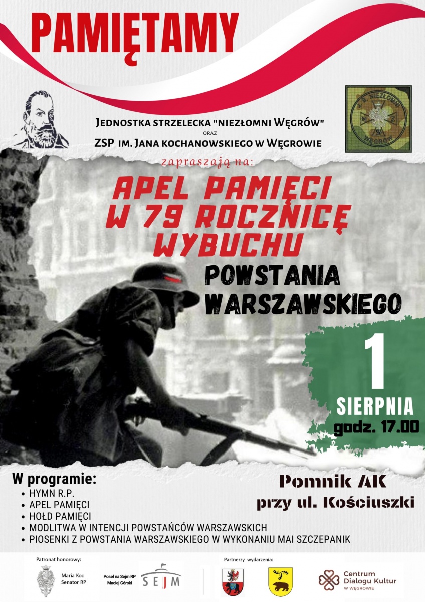 Apel pamięci w rocznicę Powstania Warszawskiego