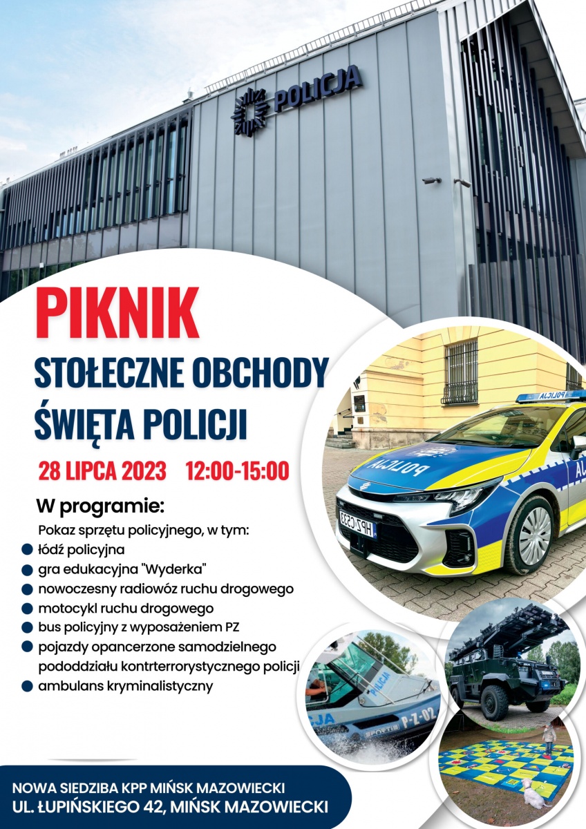 Stołeczne obchody Święta Policji w Mińsku Mazowieckim