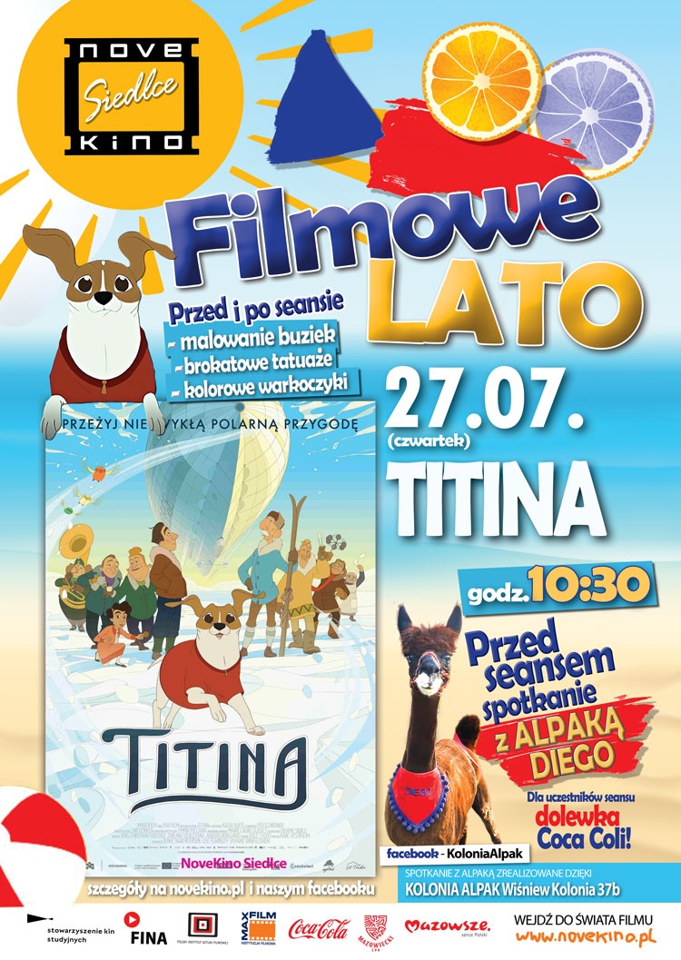 FILMOWE LATO w Novekino Siedlce 27 lipca start o godz. 10:30!