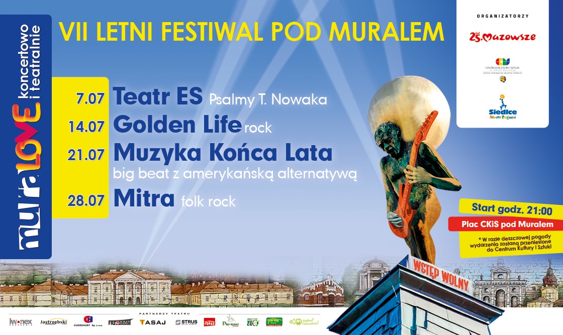 Muzyka Końca Lata - W ramach cyklu Letni Festiwal pod Muralem w Siedlcach
