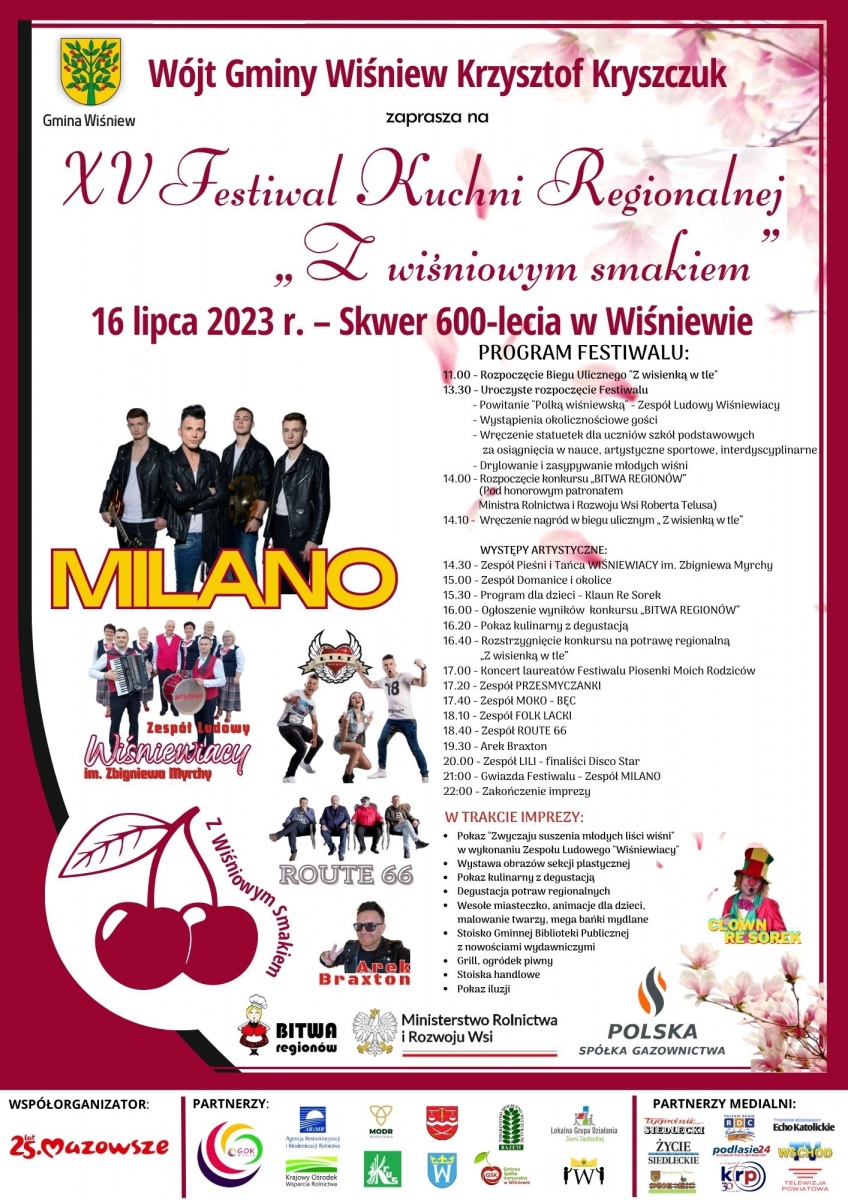 Już w niedzielę w Wiśniewie: Festiwal „Z wiśniowym smakiem”