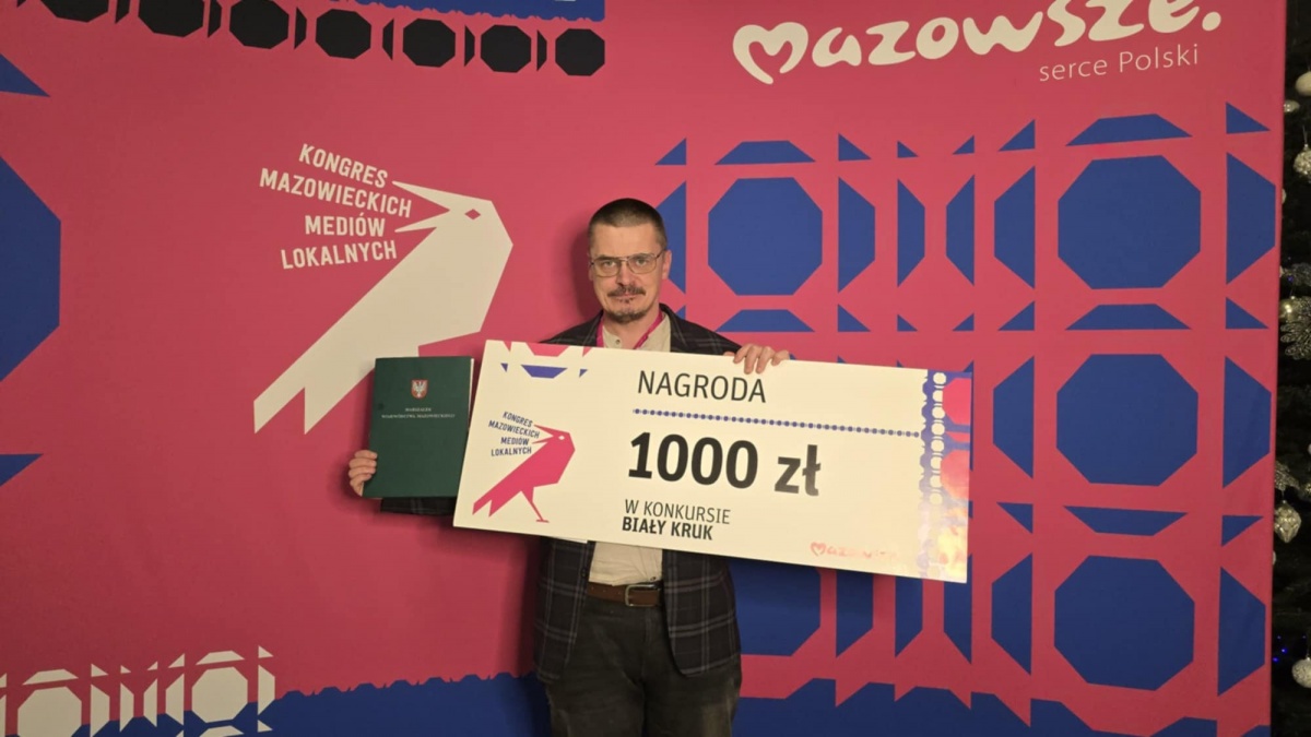 Bartosz Szumowski - dziennikarz Tygodnika Siedleckiego nagrodzony w konkursie „Biały Kruk”.