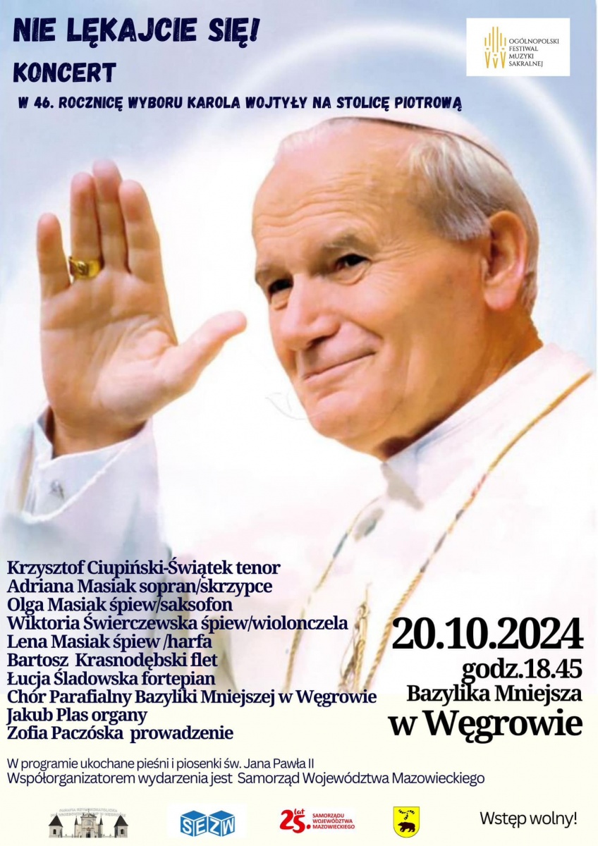 Koncerty papieskie w Węgrowie i w Skrzeszewie