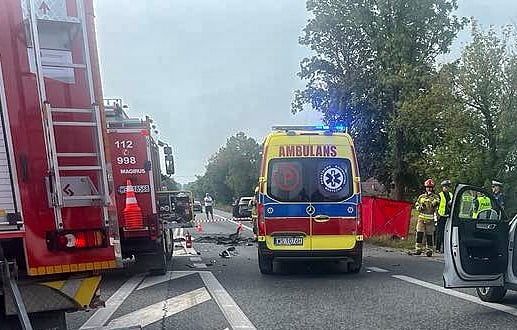 Śmiertelny wypadek w miejscowości Sionna! Droga nieprzejezdna! (aktualizacja)