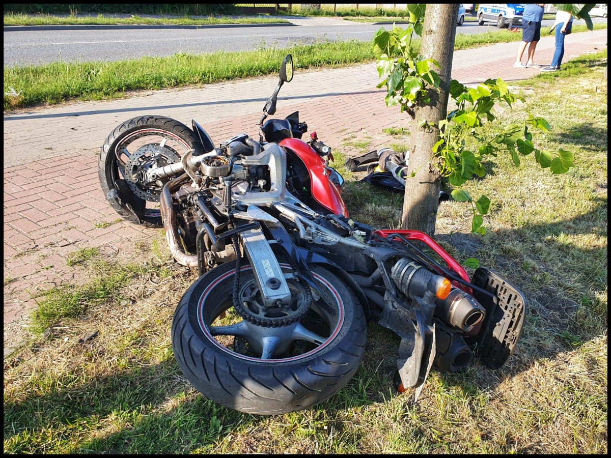 Zderzenie samochodu osobowego z motocyklem