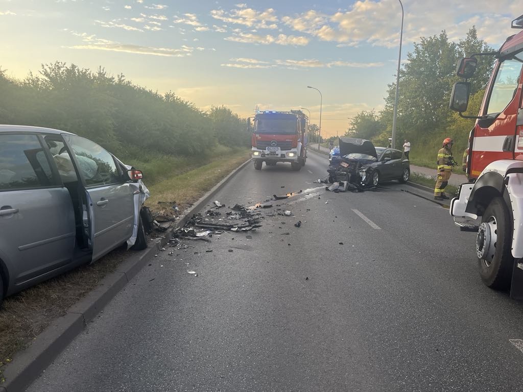 Zderzenie na ul. Kaczorowskiego w Siedlcach