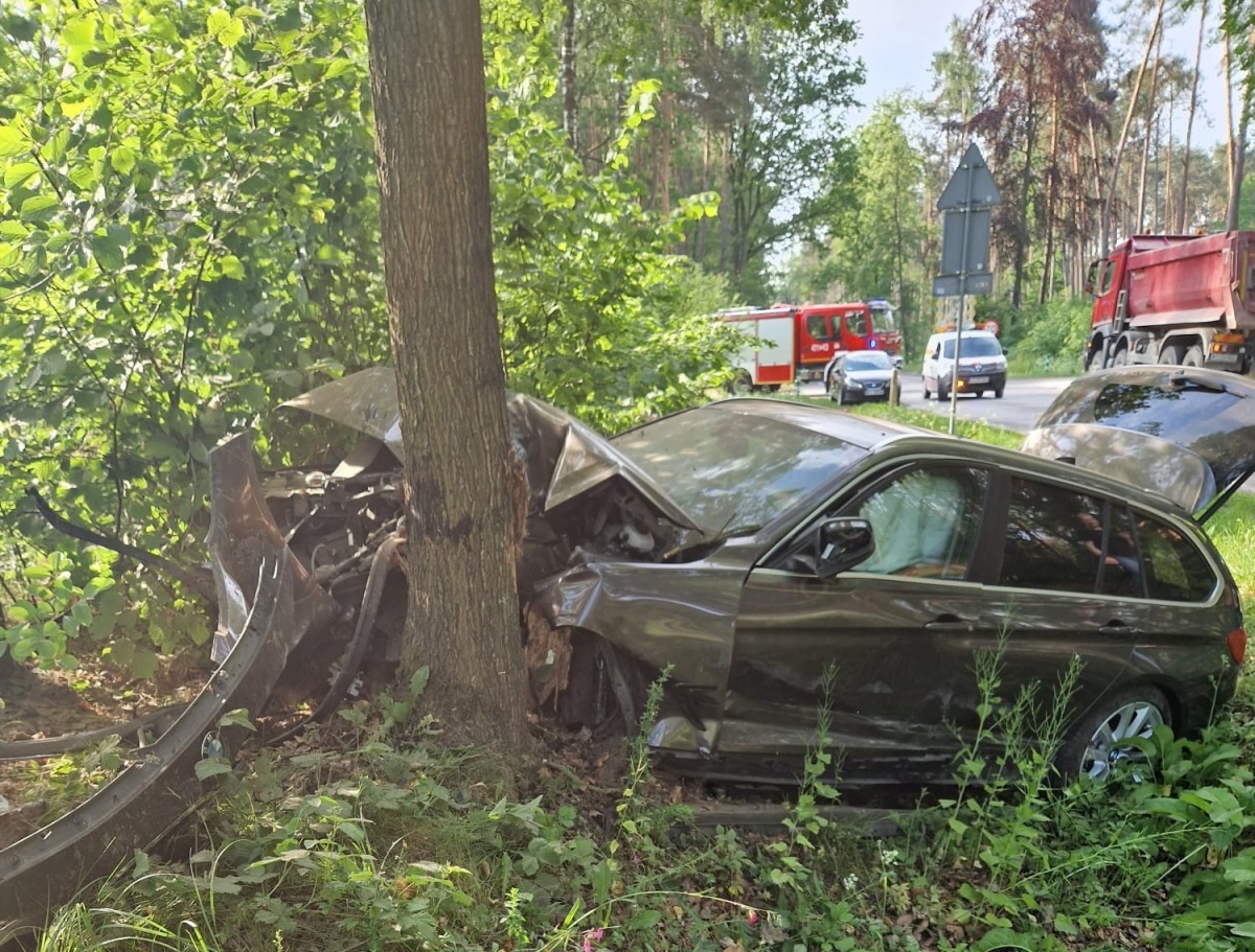 Zderzenie skody z bmw na trasie Siedlce-Łuków