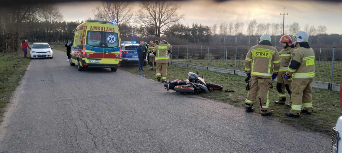 Zdarzenie z udziałem 19-letniego motocyklisty