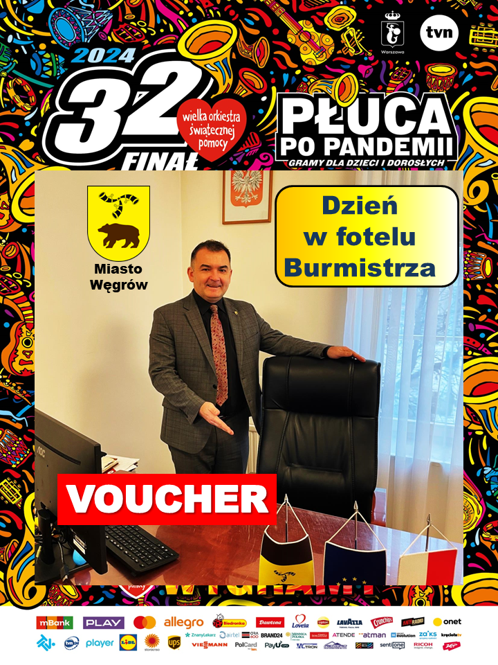 WOŚP w Węgrowie. Wylicytuj fotel burmistrza