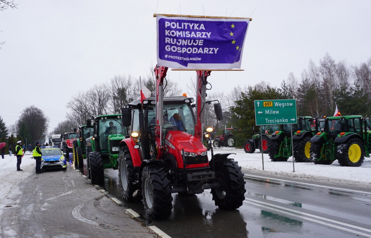 Protest rolników na DK 2: Niech usłyszą nas w Brukseli!