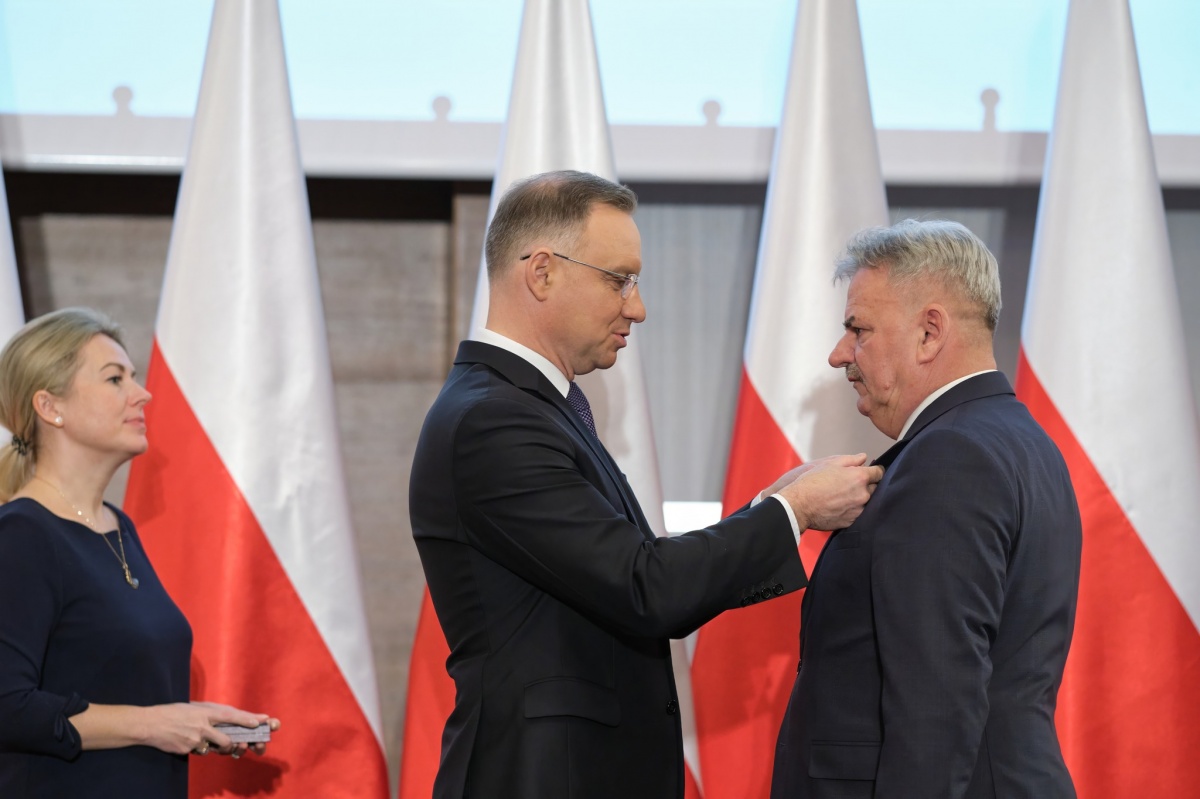 Andrzej Skolimowski ze Złotym Krzyżem Zasługi