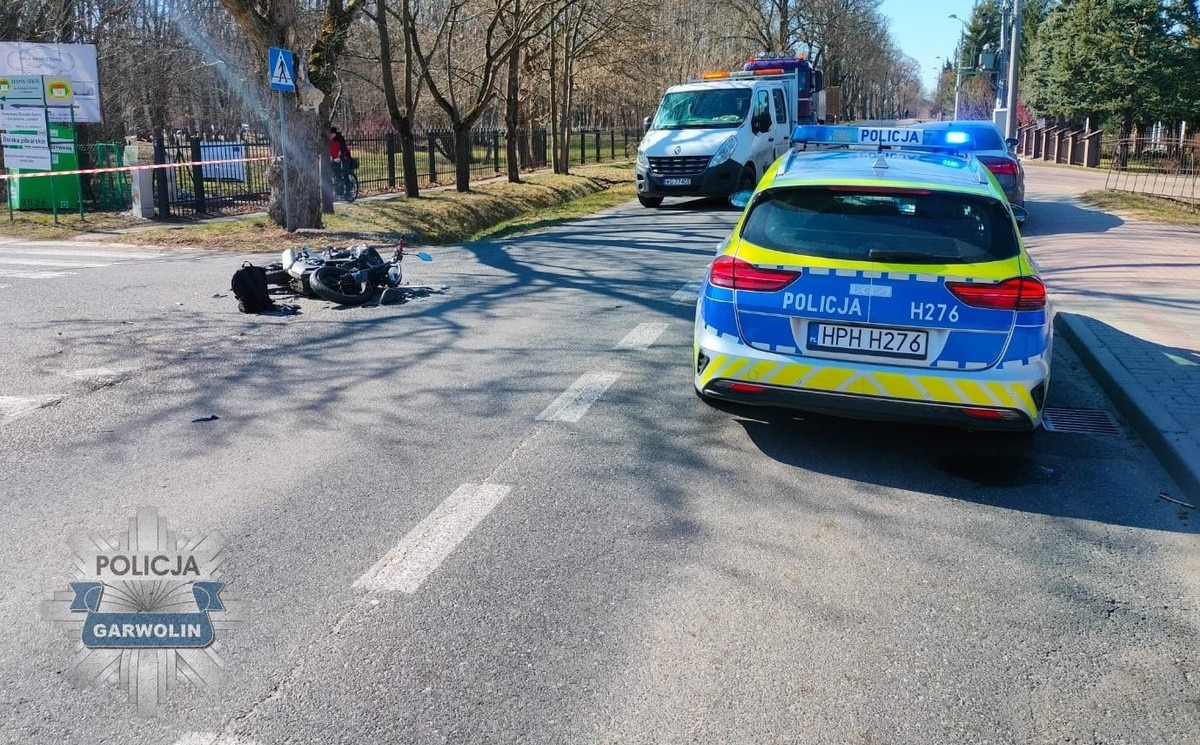 17-letni motocyklista trafił do szpitala
