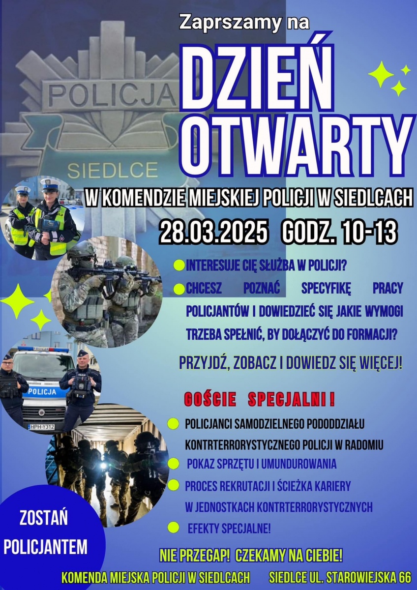 Dzień Otwarty w Komendzie Miejskiej Policji w Siedlcach – zobacz służbę od środka!