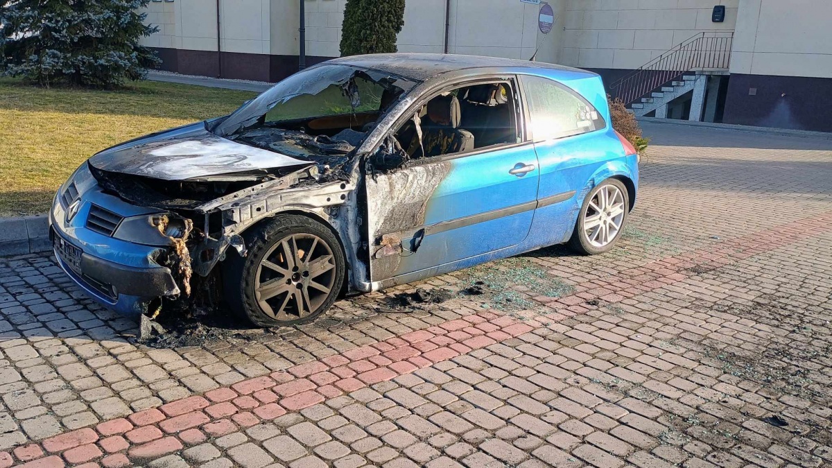 Pożar samochodu na ul. Sokołowskiej