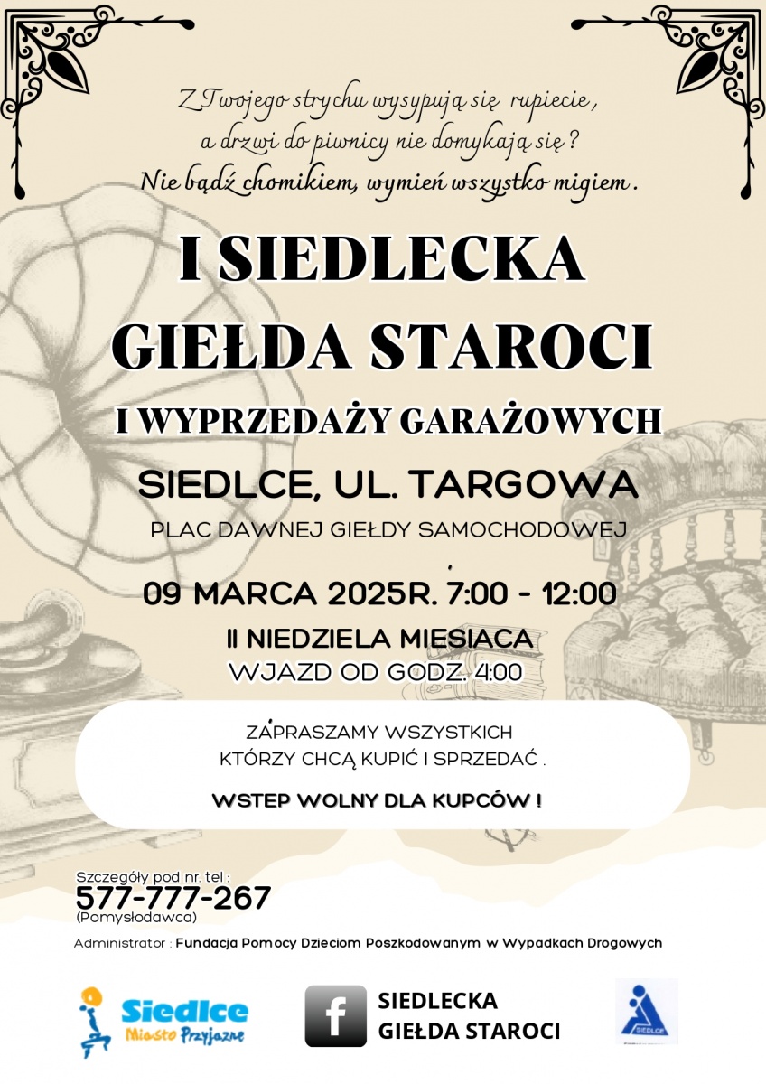 Giełda staroci i wyprzedaży garażowych