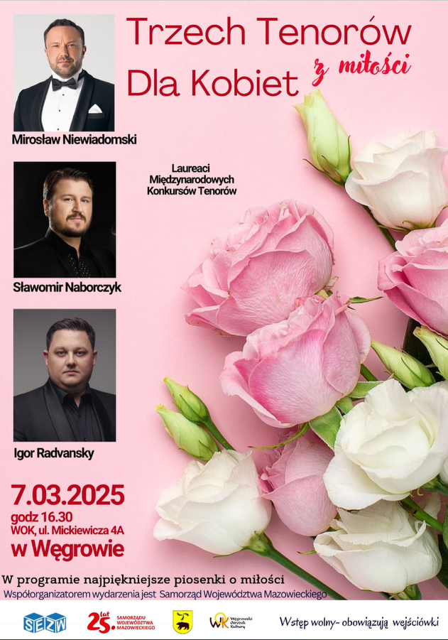 Trzech tenorów w koncercie dla kobiet
