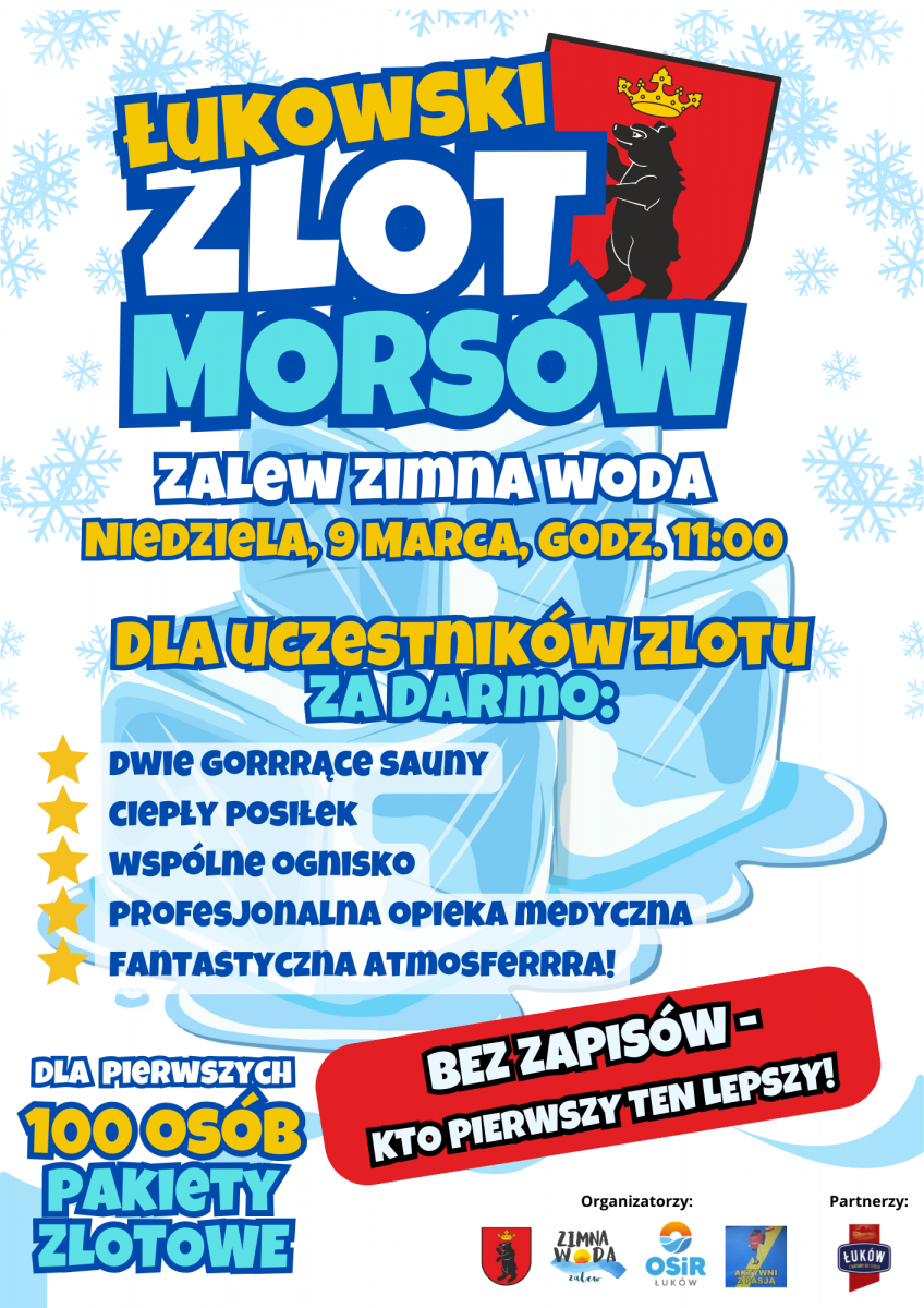 Łuków: Zlot morsów nad zalewem Zimna Woda