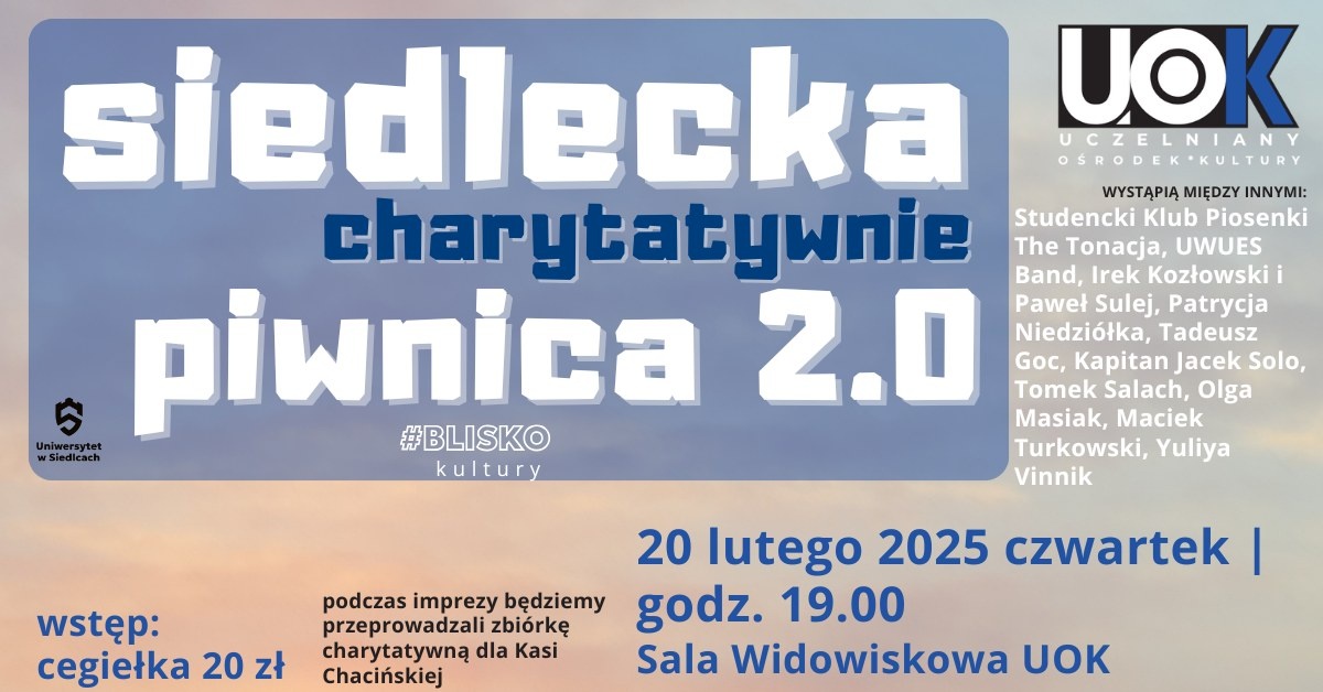 Koncert charytatywny dla dziennikarki Kasi Chacińskiej