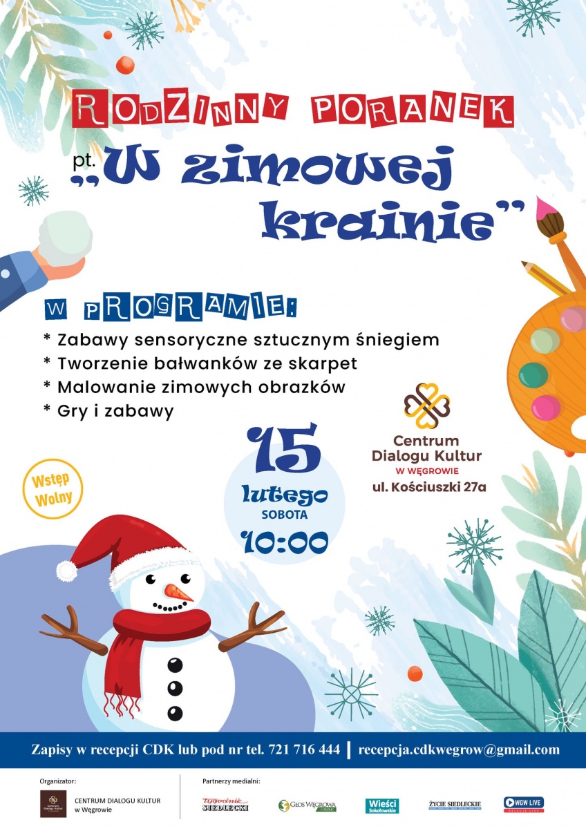 Rodzinny Poranek w klasztorze w Węgrowie: W zimowej krainie