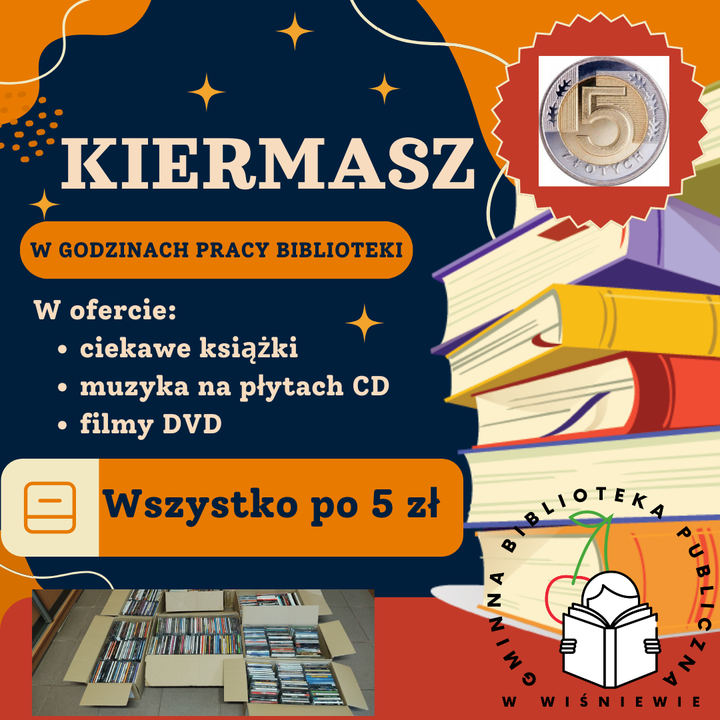 Kiermasz książek, płyt i filmów! Wszystko po 5 złotych!